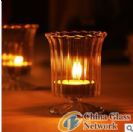 Glass candle holder